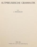 【ドイツ語洋書】 古プロイセン語 (古プロシア語) 文法 『Altpreussische Grammatik』