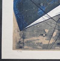 河内成幸 木版画(凸凹摺り)『亀裂 Ⅳ (The Crack)』限定84部 