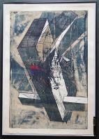 河内成幸 大判木版画(凸凹摺り)『加速夢 Ⅷ』 限定35部