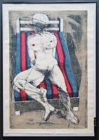 河内成幸 大英博物館所蔵作 大判木版画(凸凹摺り)『Mrs.A女史 Ⅲ』 限定30部