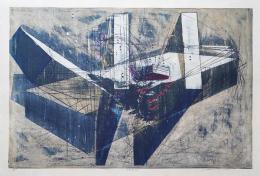 河内成幸 大英博物館所蔵作 大判木版画(凸凹摺り)『加速夢Ⅶ』Ed.35の内,No.1 