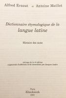 【フランス語洋書】 ラテン語語源辞典：言葉の歴史 『Dictionnaire étymologique de la langue latine : histoire des mots』