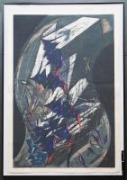 河内成幸 大判木版画(凸凹摺り)『流 (B)』 限定35部