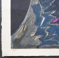 河内成幸 大判木版画(凸凹摺り)『流 (B)』 限定35部