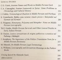 【英語・イタリア語洋書】 中期イラン語辞書学：2001年4月9–11日 ローマ会議論文集 『Middle Iranian lexicography : proceedings of the Conference held in Rome, 9-11 April 2001』