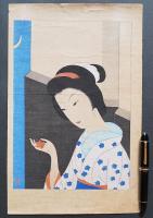 小村雪岱 木版画『もみじ』