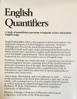 英語洋書 英語の数量詞：言語学と現代英語用法における数量表現の研究【English Quantifiers : a study of quantifying expressions in linguistic science and modern English usage】