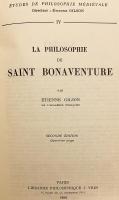 【フランス語洋書】 聖ボナヴェントゥラの哲学 『La philosophie de saint Bonaventure』