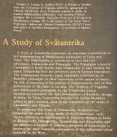 【英語洋書】 中観派 スヴァータントリカ (自立論証派) 研究 『A study of Svātantrika』