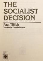 【英語洋書】 社会主義的決断 『The socialist decision』