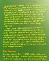 ドイツ語洋書 読書の歴史：起源からグーテンベルクまで 【Geschichte des Lesens: Von den Anfängen bis Gutenberg】