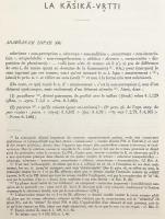 【フランス語・サンスクリット洋書】 パーニニ文典註「カーシカー註」：第1章 第1節 『La Kāśikā-vr̥tti (adhyāya I, pāda 1)』