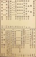 淨典目録 ; 眞宗正依典籍集 ; 眞宗録外聖教目録 ; 假名聖教目録 ; 高宮聖教目録 ; 月筌聖教目録 ; 眞宗法彙目録及左券 ; 他十七部 (真宗全書, 第74巻)