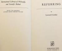【英語洋書】 参照 『Referring』