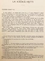 【フランス語・サンスクリット洋書 / 全3冊揃い】 パーニニ文典註「カーシカー註」：第1章第1節 『La Kāśikā-vr̥tti (adhyāya I, pāda 1)』