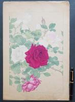 土屋楽山 木版画 洋草花譜 『Rose(ローズ)』