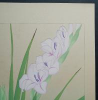 土屋楽山 木版画 洋草花譜 『Gladiolus(グラディオラス)』