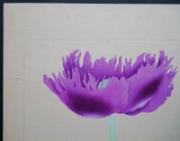 土屋楽山 木版画 洋草花譜 『Papaven Somniferum(パパベン ソンニフェルム)』