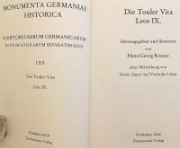 【ラテン語・ドイツ語洋書】 トゥール版 ローマ教皇レオ9世伝 『Die Touler Vita Leos IX』