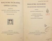 【ラテン語洋書】 マイスター・エックハルト『パリ大学討議問題集』 『Quaestiones parisienses』 1936年刊