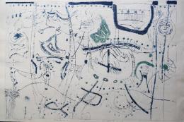 萩原英雄 リエカ国立近代美術館賞受賞 大判木版画『お伽の国 No.12』限定50部
