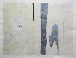 萩原英雄 木版画(両面刷り)『土壌 No.11 砂磔』限定30部 