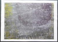 萩原英雄 木版画(両面刷り)『土壌 No.16 断層』限定30部