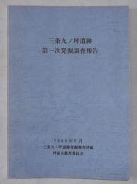 三条九ノ坪遺跡　第一次発掘調査報告