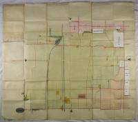 建仁寺御領　西京村領之内田畑控絵図、朱雀中堂寺田地控絵図