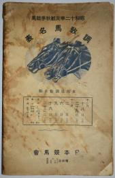 昭和十二年京都秋季競馬　調教馬名表