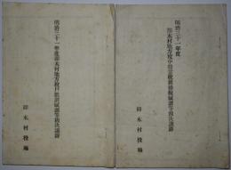 明治31年度滋賀郡仰木村　地方税戸数割賦課等級決議録、地方税中営業税雑種税賦課等級決議録
