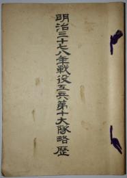 明治三十七八年戦役工兵第十大隊略歴