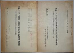 我国に於ける優良工場鉱山商店福利施設調査概要　2冊