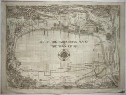 MAP OF KIYOTO./MAP OF THE SARROUNDING PLACES OF THE TOWN KIYOTO.