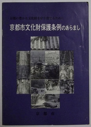 京都市文化財保護条例のあらまし