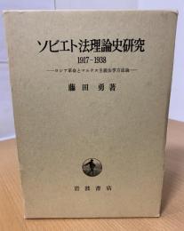 ソビエト法理論史研究 1917-1938 : ロシア革命とマルクス主義法学方法論