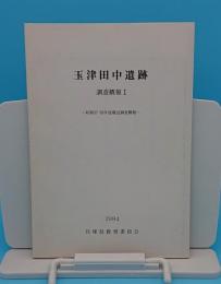 玉津田中遺跡調査概報1 昭和57・58年度確認調査概報