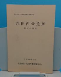 詫田西分遺跡 2区の調査「千代田町文化財調査報告書20」