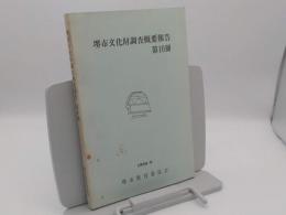 堺市文化財調査概要報告第10冊