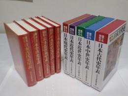 誰でも読める日本古代史年表・中世史年表・近世史年表・近代史年表・現代史年表　ふりがな付き　全5冊　