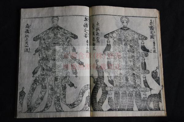 Amazon.co.jp: LL-8118 几帳図 丹鶴図譜所載 木版画 図案