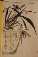 三十六花園譜 初二集 未出版稿本 明治十八年写本二冊揃　極彩本草花図入　主に一図一詩　