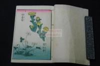 草花絵手本 幕末多色木板摺 版画本 一冊揃