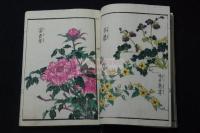 草花絵手本 幕末多色木板摺 版画本 一冊揃