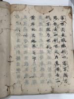 黄石公三略 三巻  古写本 近世初期ー江戸初期写本 一冊揃  無格半葉7行12字 静嘉堂文庫にも室町時代写7行12字本があり関連性が期待される 七書講義