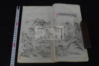 月瀬真趣　鉄斎他序跋 山水版画大量　明治38年刊本 木板摺一冊揃