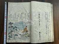 六々貝合和歌　三十六貝歌合　元禄三年跋　江戸中期極彩絵入写本 一冊揃