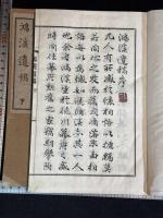 鴻溪遺稿 岡山県高梁市 信原徳太郎 著 　漢詩集 明治39年活版 二冊揃 裏表紙贈呈書き入れ有