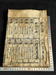真草二行節用集 江戸前期刊本 栗表紙 第一冊巻上不揃