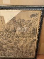 乾隆平定苗疆戦図 攻克廖家沖生擒首逆石三保 乾隆60年/1795 フランス注文銅版画 一枚　乾隆帝詩文付 北京印刷 額